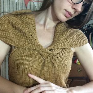 Oscar De La Renta Beige Cable Knit Chunky Sweater